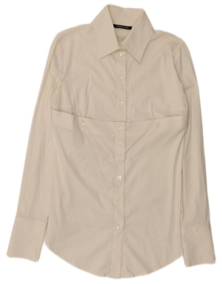 Patrizia Pepe Womens Shirt UK 12 Medium White