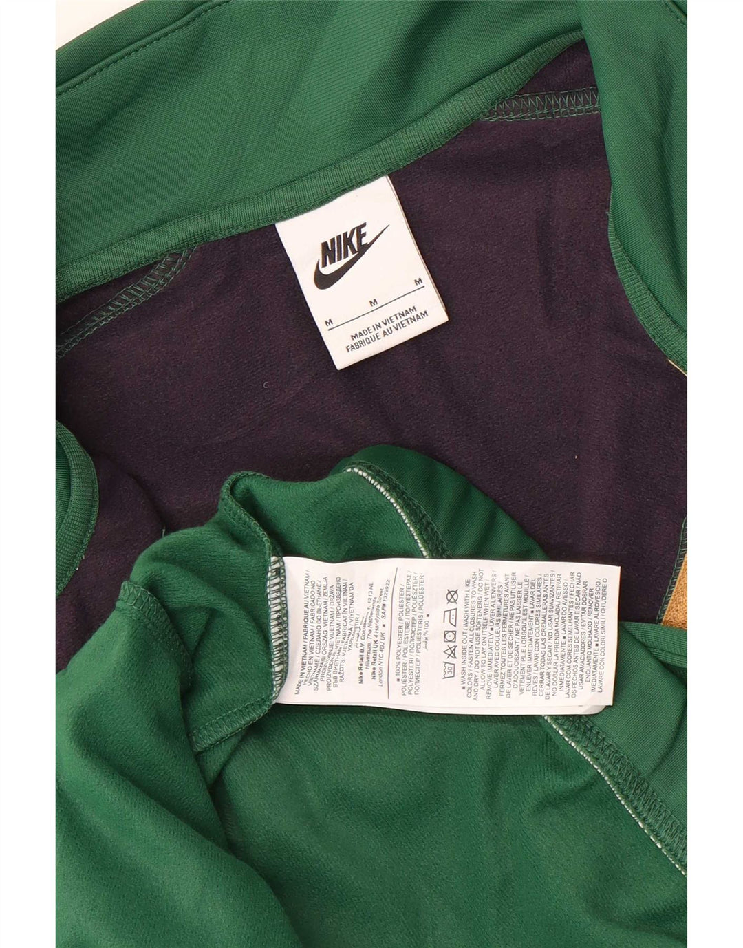 Męska kurtka dresowa Nike, poliester w kolorze średniej zieleni, z blokami kolorów
