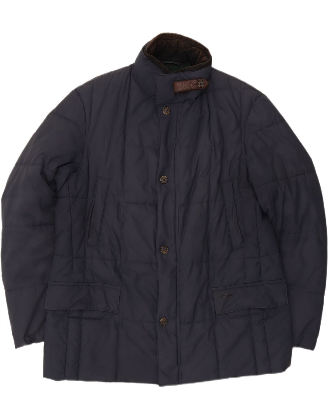 Barbour Mens Padded Jacket UK 42 XL Navy Blue Polyester