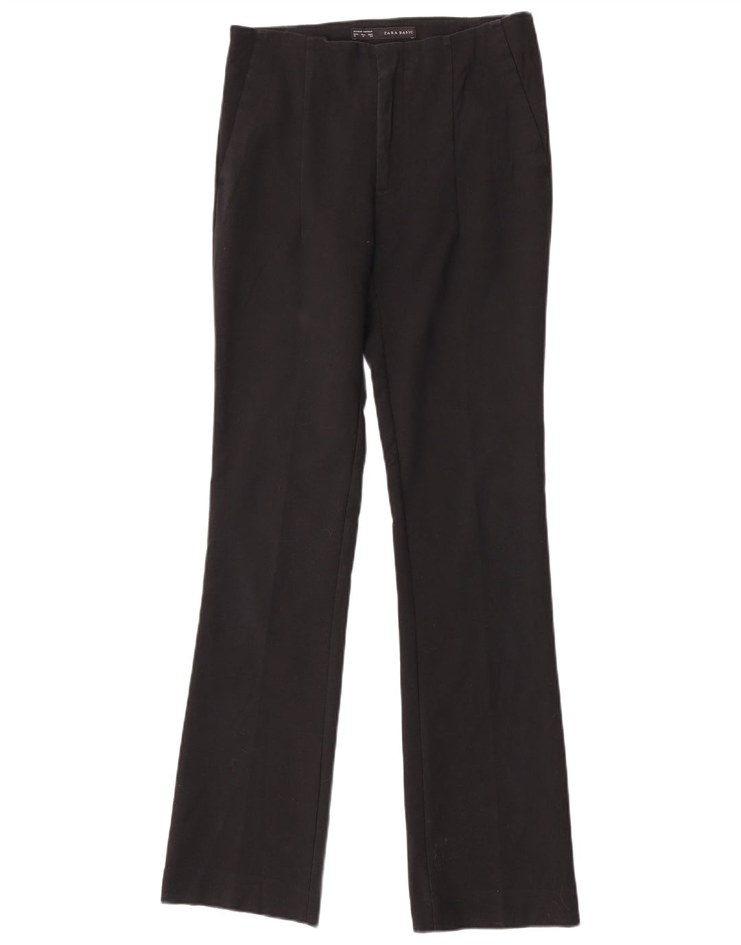 Zara Womens Bootcut Chino Trousers Medium W28 L32 Black Cotton