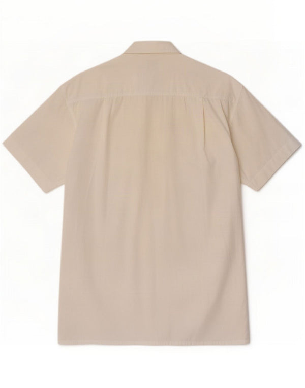 Vintage kortærmet herreskjorte størrelse 37/38 Medium hvid bomuld