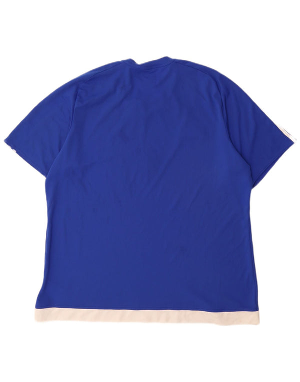Adidas Masculino Climalite Camiseta Top 2XL Azul Colorblock Poliéster