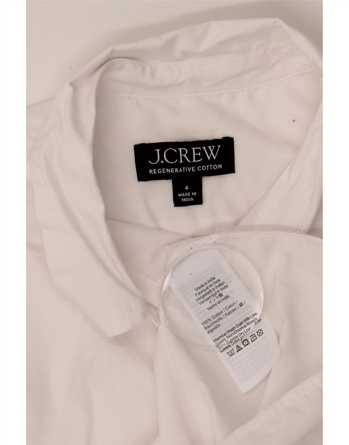 J. CREW Womens Oversized Crop Shirt Blouse US 4 Small White Cotton Vintage J. Crew and Second-Hand J. Crew from Messina Hembry 