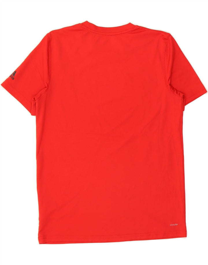 ADIDAS Boys Graphic T-Shirt Top 13-14 Years Red Polyester Vintage Adidas and Second-Hand Adidas from Messina Hembry 