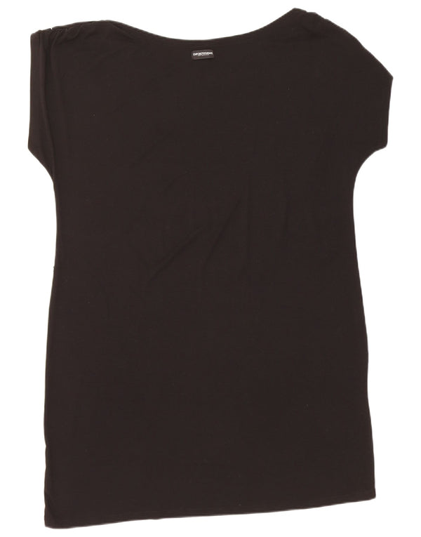 Emporio Armani Womens T-Shirt Dress UK 14 Medium Black