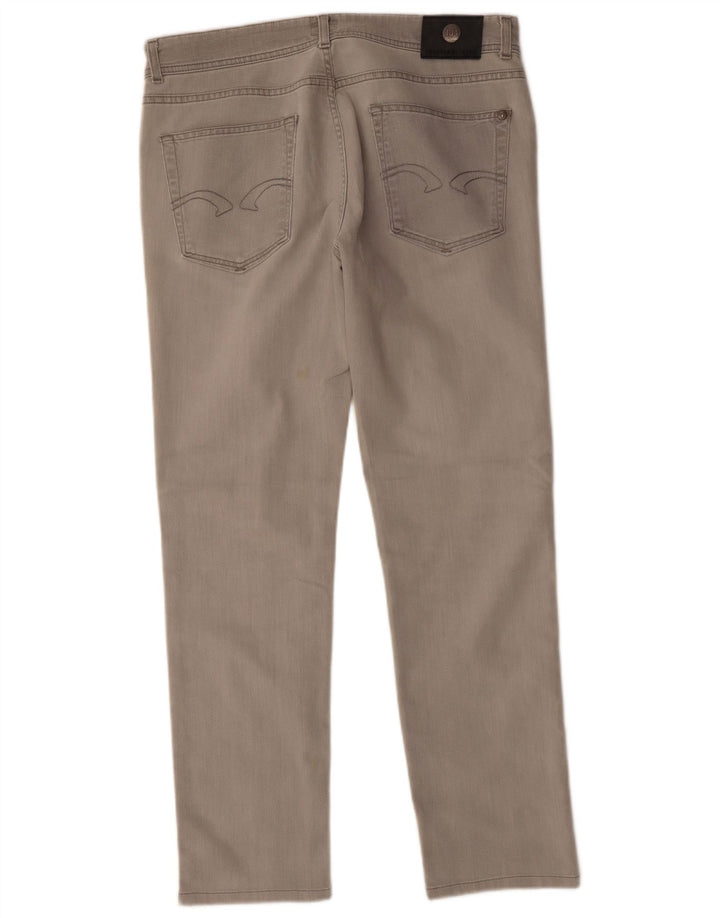 TRUSSARDI Mens Straight Jeans W36 L31 Grey Cotton