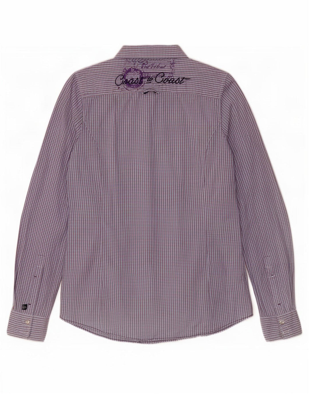 Camicia grafica da donna Gaastra UK 12 Cotone a quadretti blu medio
