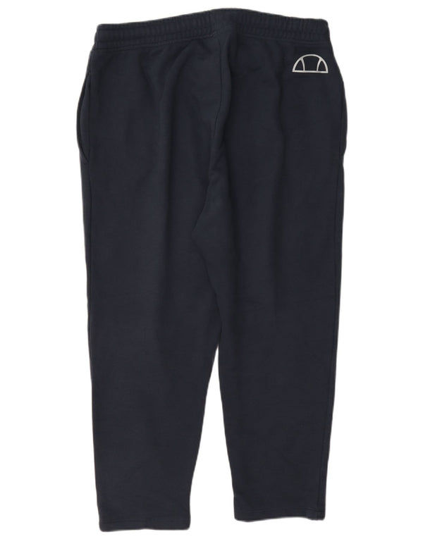 Ellesse Womens Capri Tracksuit Trousers UK 14 Medium Navy Blue Cotton