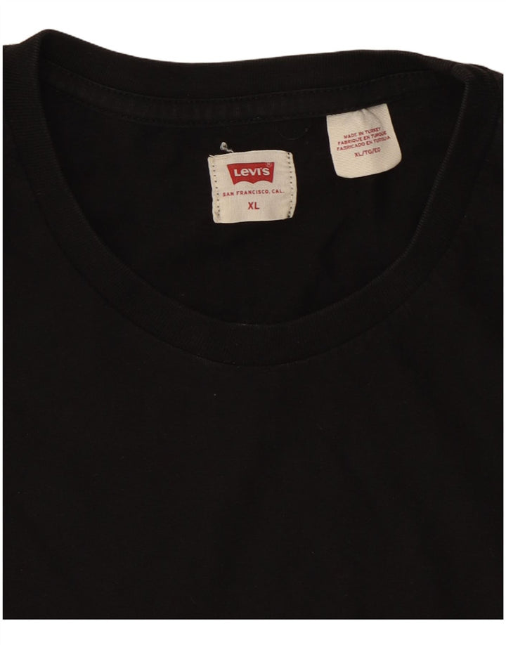 Levi's Mens T-Shirt Top XL Black