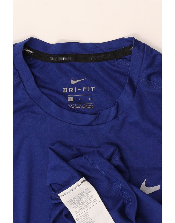 Tricou Nike Dri Fit pentru bărbați Top mic, albastru, poliester