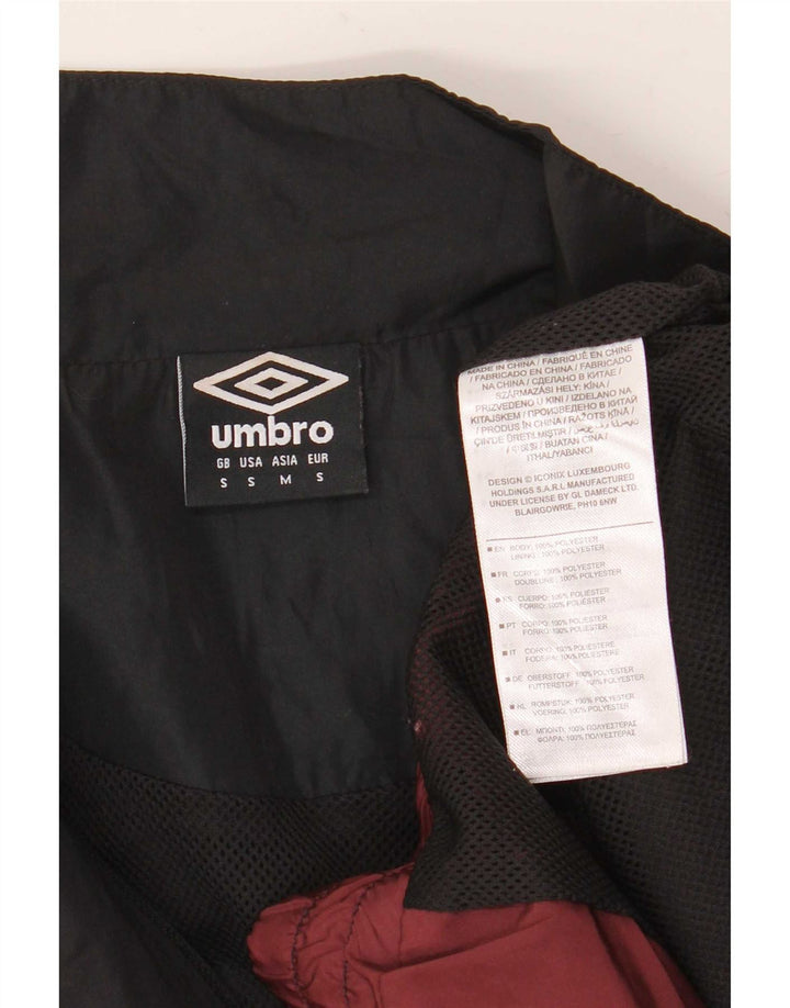 Umbro Herre grafisk træningsdragt Top jakke Small Maroon Colourblock Polyester