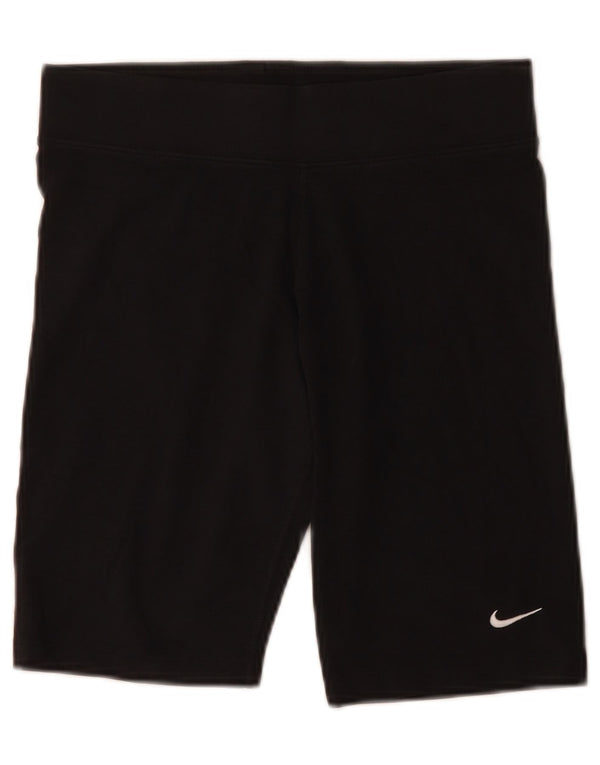 Nike Womens Sport Shorts UK 12 Medium  Black Cotton