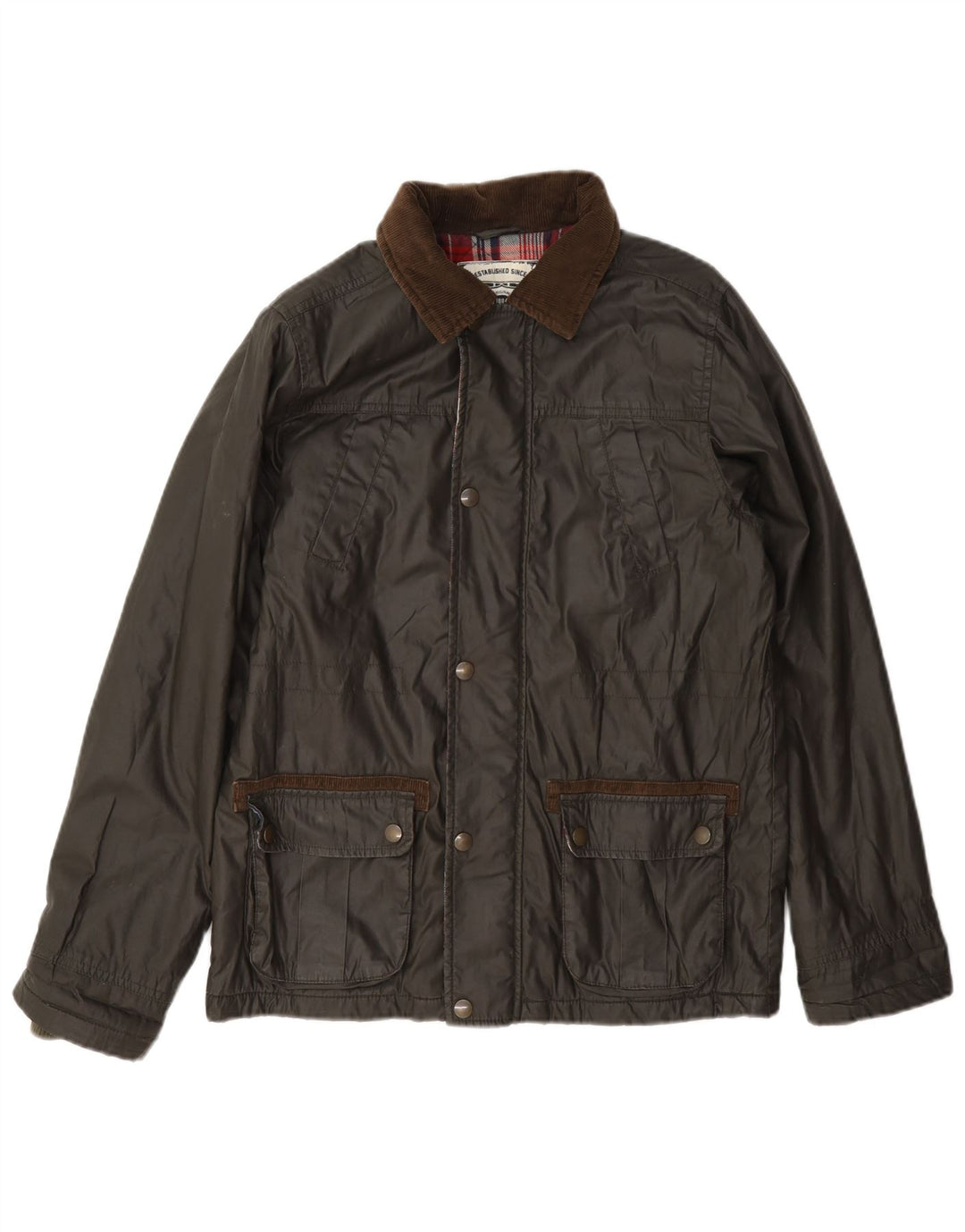 Marks & Spencer Jacke aus gewachster Baumwolle für Jungen, 13–14 Jahre, Khaki