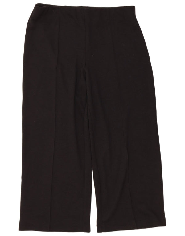 Marks & Spencer Kvinder Casual Bukser med brede ben UK 20 2XL W40 L30 Sort