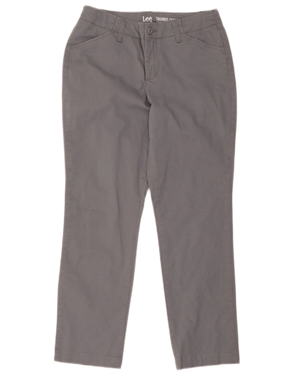 Lee Womens Tailored Slim Straight Chino Trousers US 4 Small W30 L27 Grey