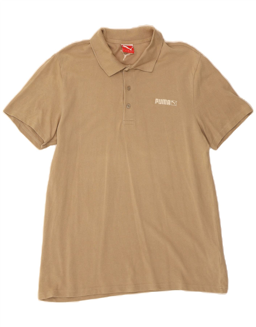 PUMA Mens Polo Shirt Large Beige Cotton Vintage Puma and Second-Hand Puma from Messina Hembry 