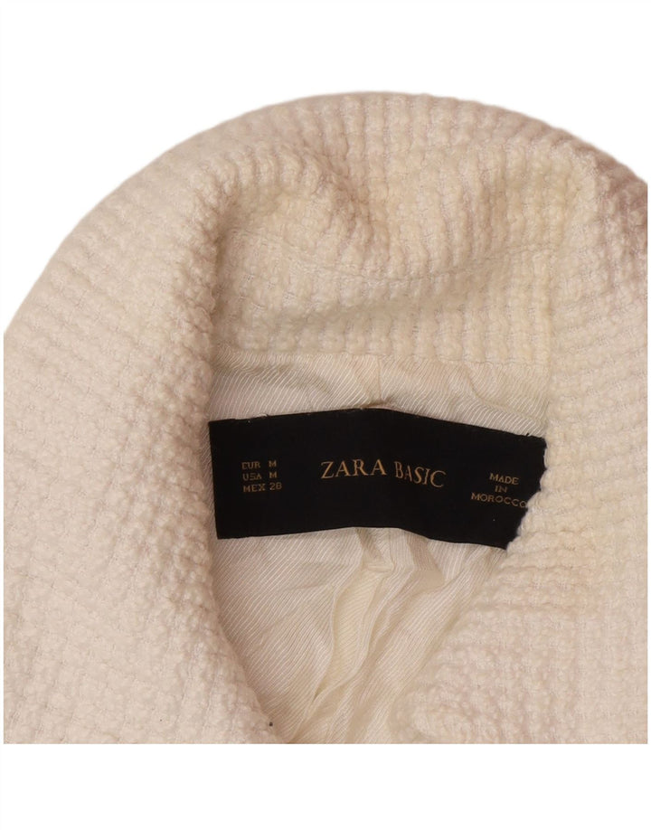 Zara női 1 gombos blézerkabát UK 12 közepes fehér