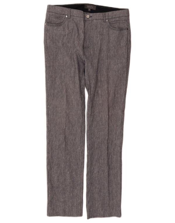 Pantaloni casual da donna Marks & Spencer UK 10 piccoli W30 L27 blu navy