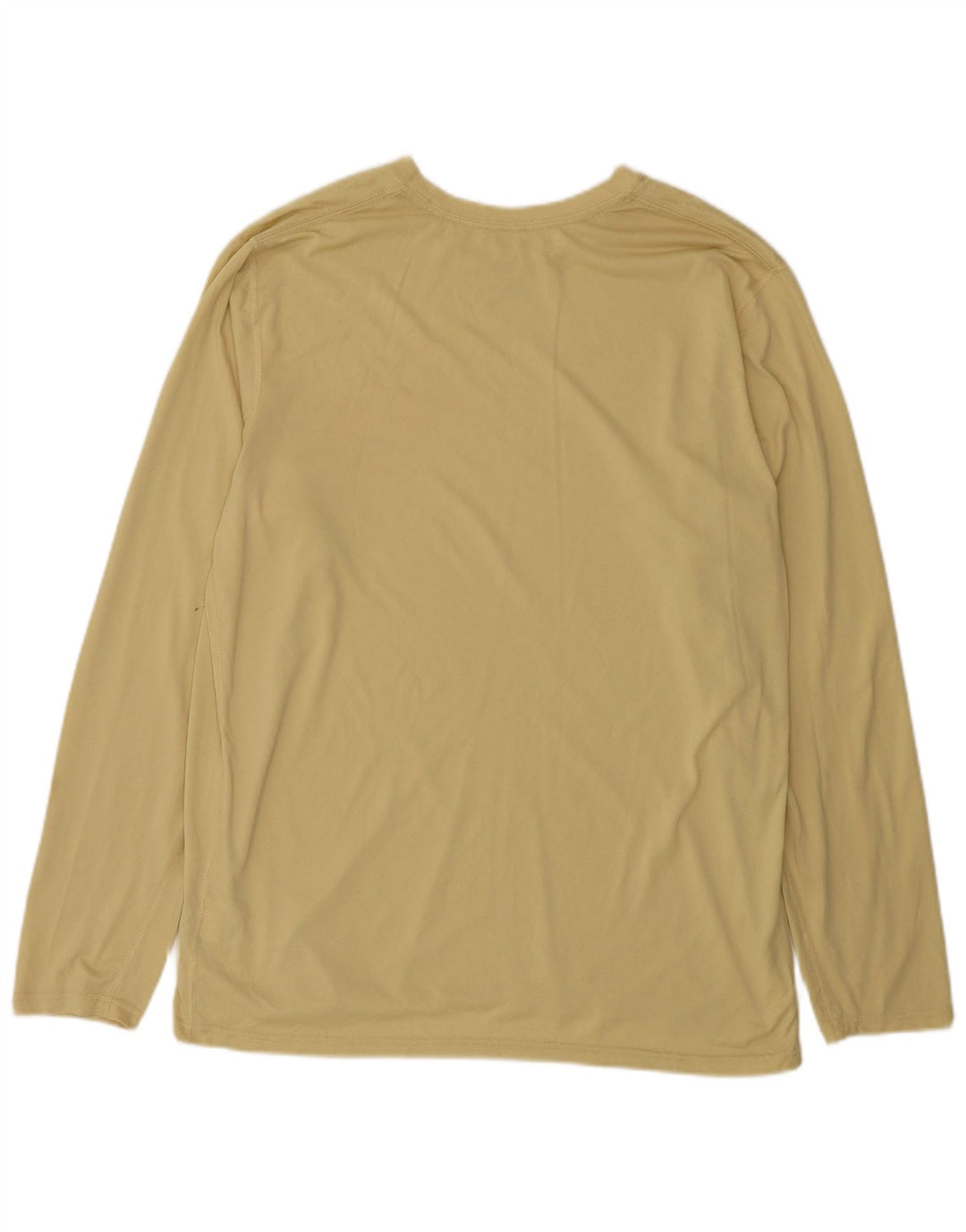 Top Nike Dri Fit da uomo a maniche lunghe XL giallo in poliestere