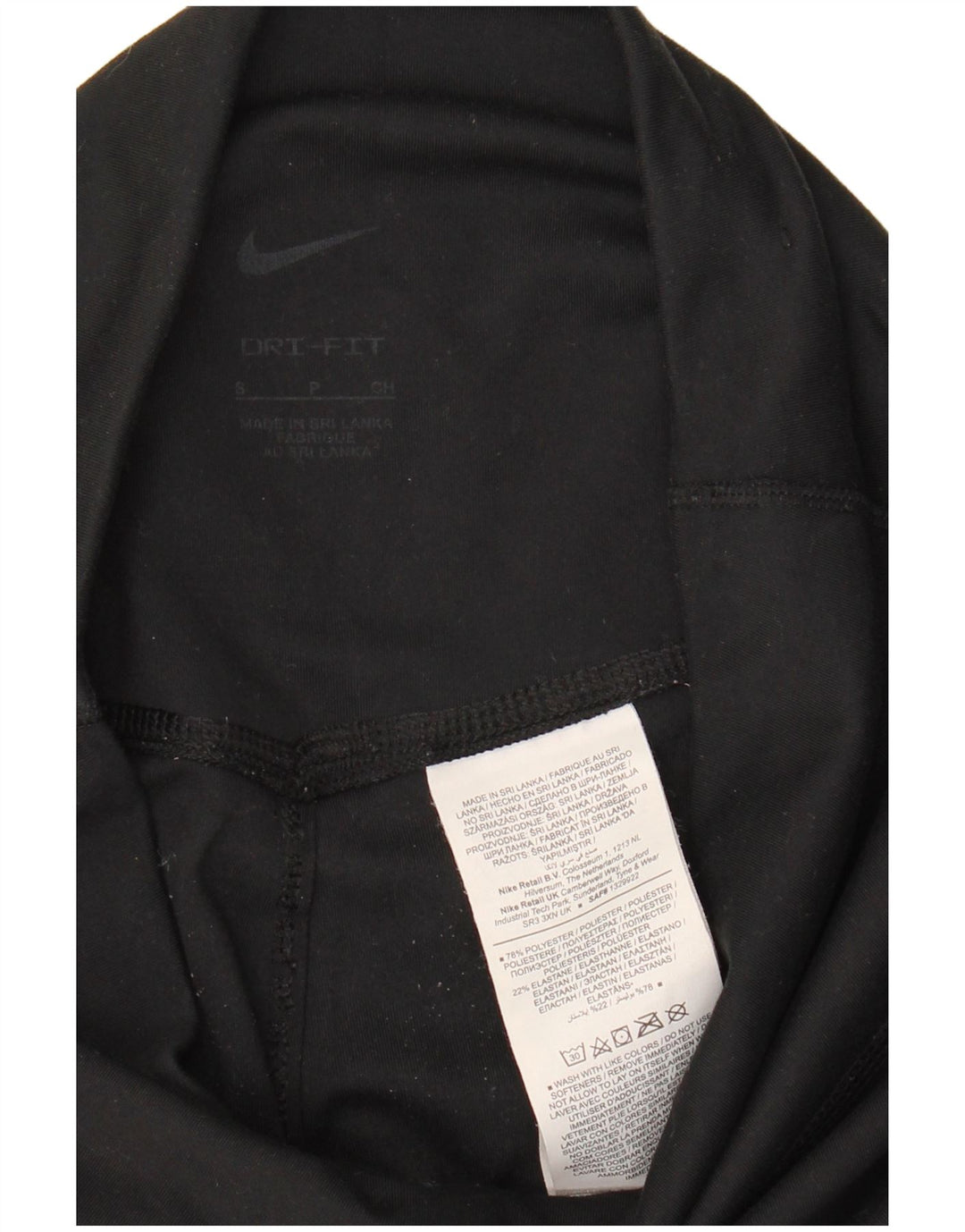 NIKE Womens Dri Fit Leggings UK 10 Small  Black Polyester