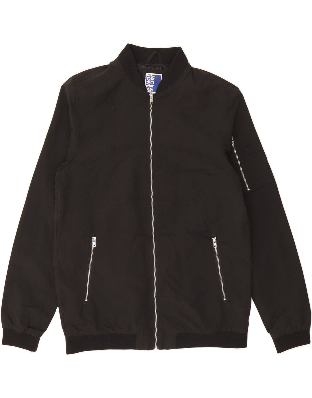 JACK & JONES Boys Bomber Jacket 15-16 Years Black Polyester Vintage Jack & Jones and Second-Hand Jack & Jones from Messina Hembry 