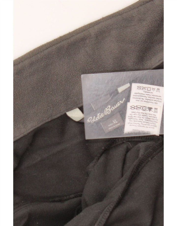 EDDIE BAUER Mens Windbreaker Jacket UK 42 XL Black Polyester