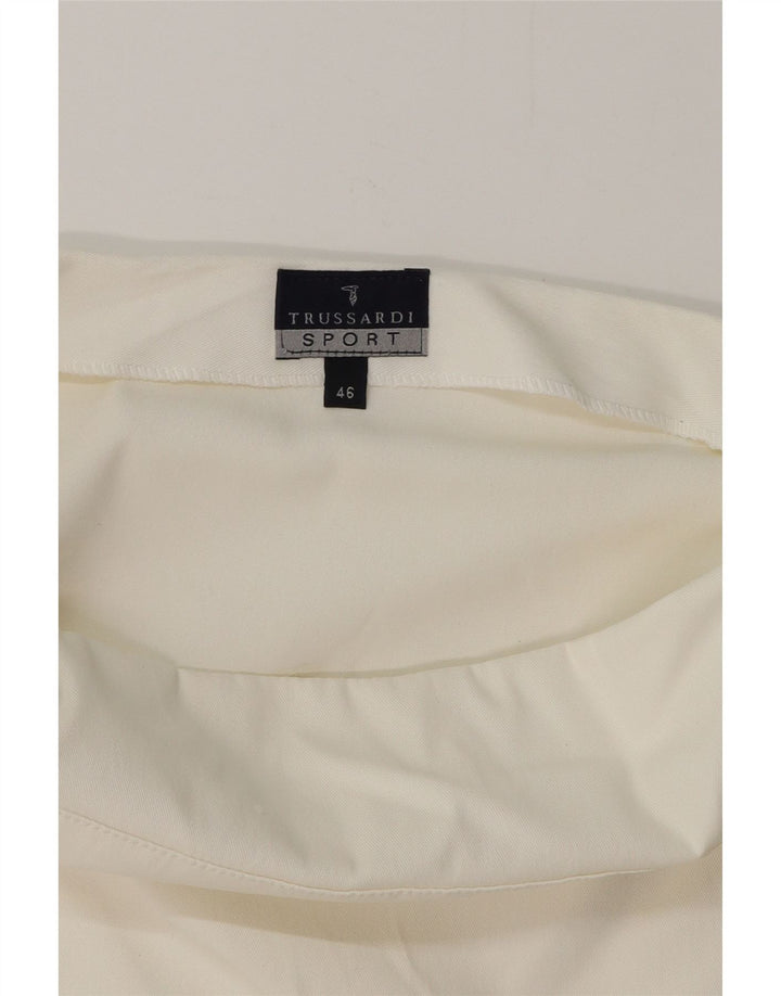 TRUSSARDI Womens Midi Skirt IT 46 Large W32  White