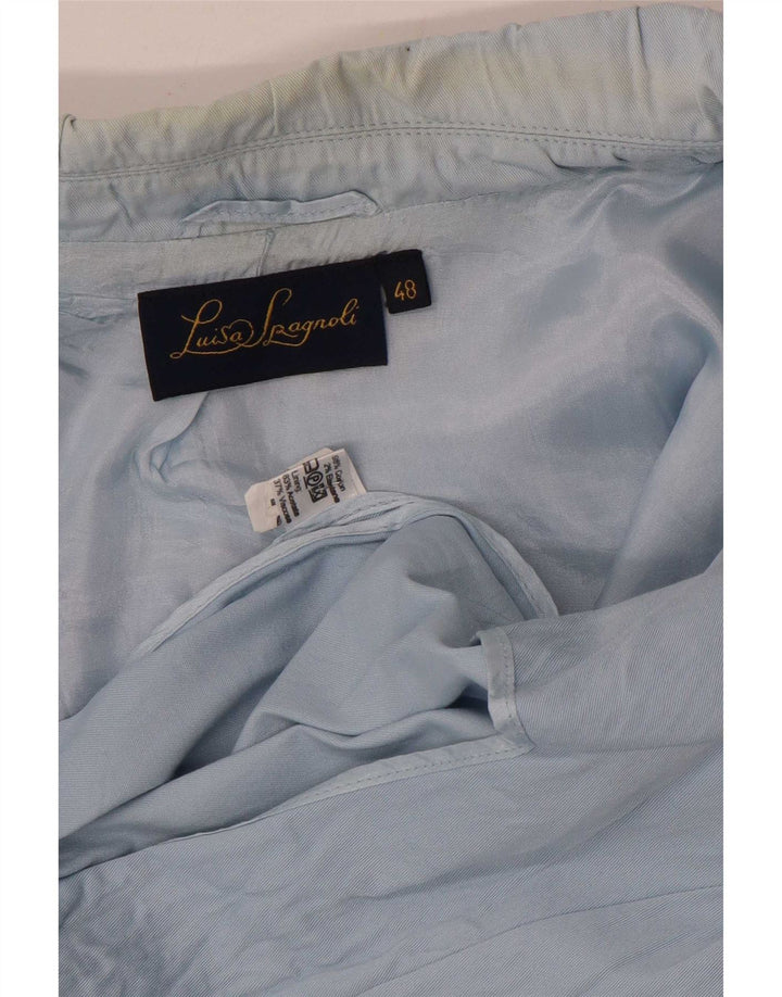 Luisa Spagnoli Jachetă pentru femei cu 3 nasturi IT 48 XL Bumbac albastru
