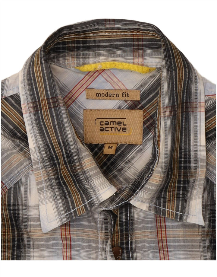 CAMEL ACTIVE Mens Modern Fit Shirt Medium Blue Check Cotton
