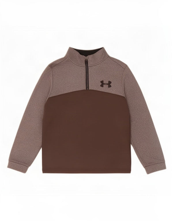 Under Armour Boys Cold Gear Grafisk Sweatshirt Jumper 7-8 år Lille Grå