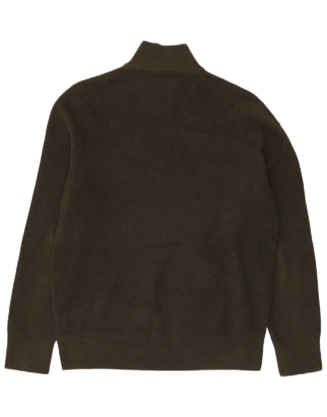 MARKS & SPENCER Suéter tipo jersey con cuello y cremallera para hombre Poliéster caqui grande