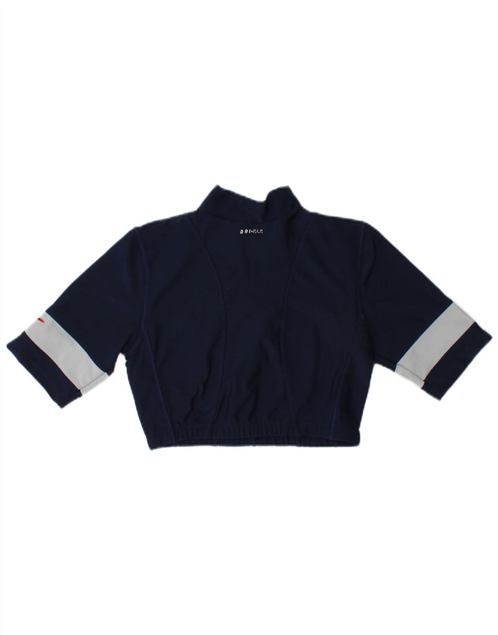 Nike Girls Zip Neck Pullover Tracksuit Top 12-13 Years Large Navy Blue