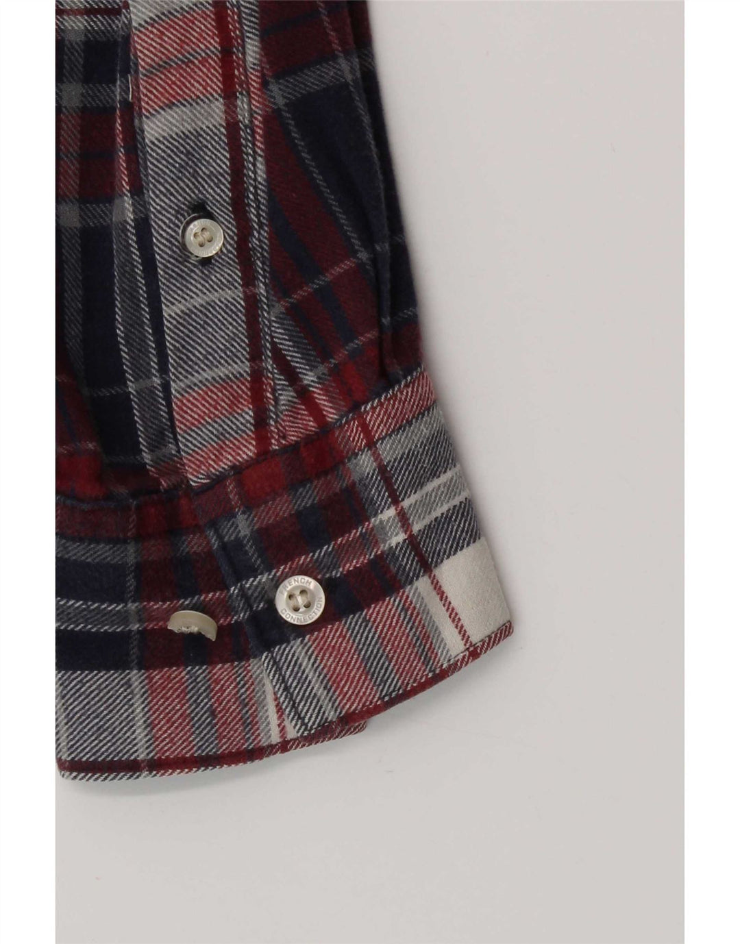 Camisa de franela para hombre de French Connection de algodón a cuadros en azul marino mediano