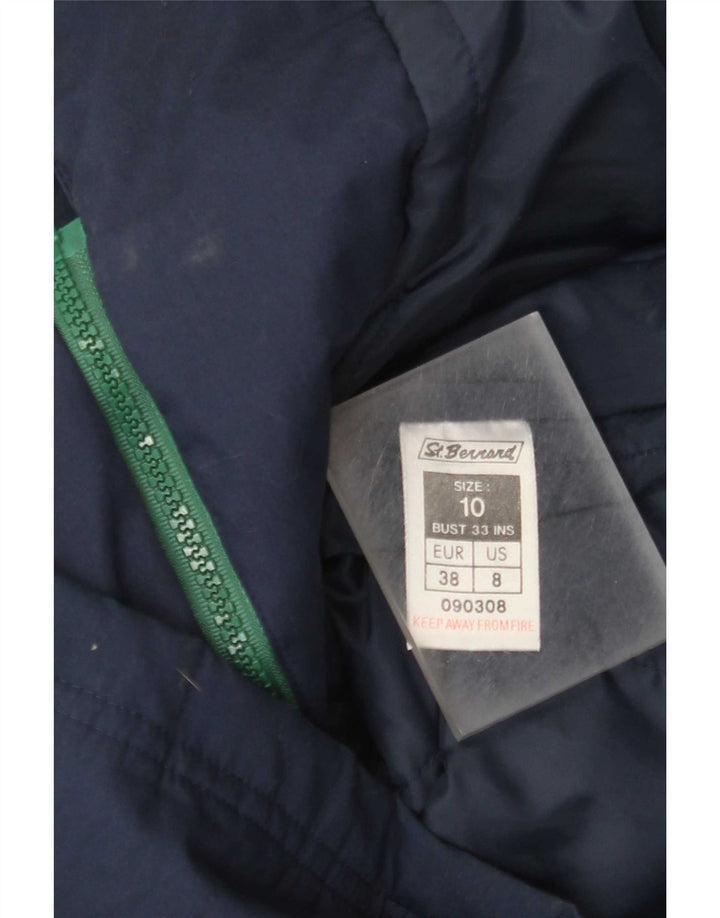 St. Bernard Womens Oversized Raincoat UK 10 Small Navy Blue Polyester