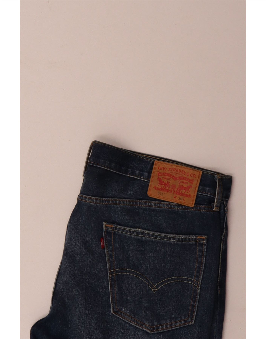 Levi's Mens 511 Distressed Denim Shorts W36 Large Blue Cotton
