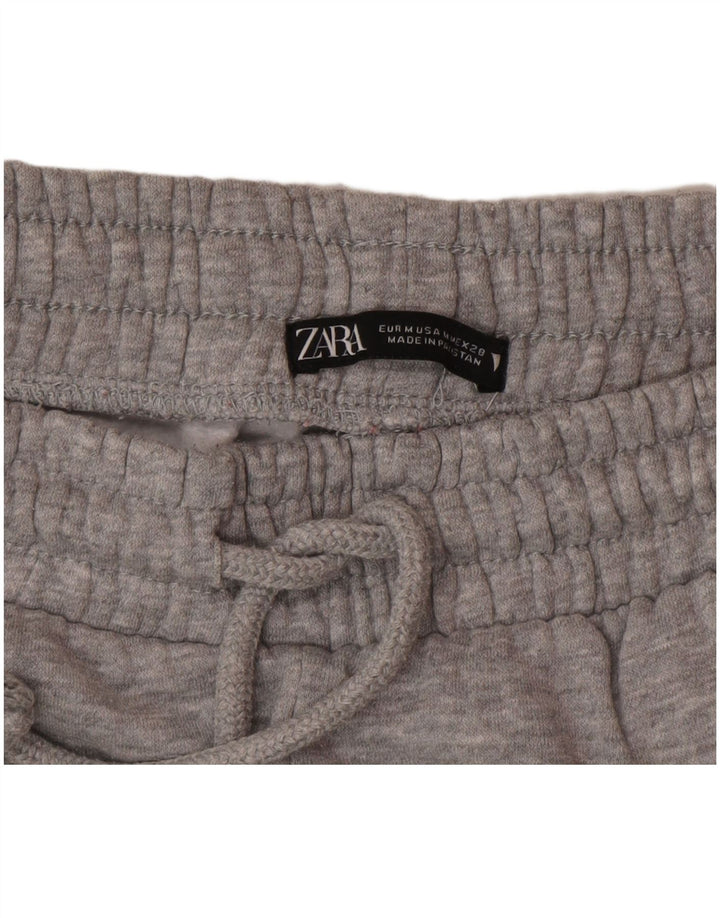 Zara Pantalon de survêtement pour femme Joggers UK 12 Polyester moucheté gris moyen