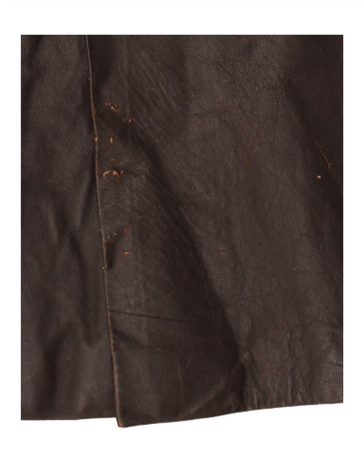 VINTAGE Womens Double Breasted Coat UK 2 2XS Brown Vintage Vintage and Second-Hand Vintage from Messina Hembry 