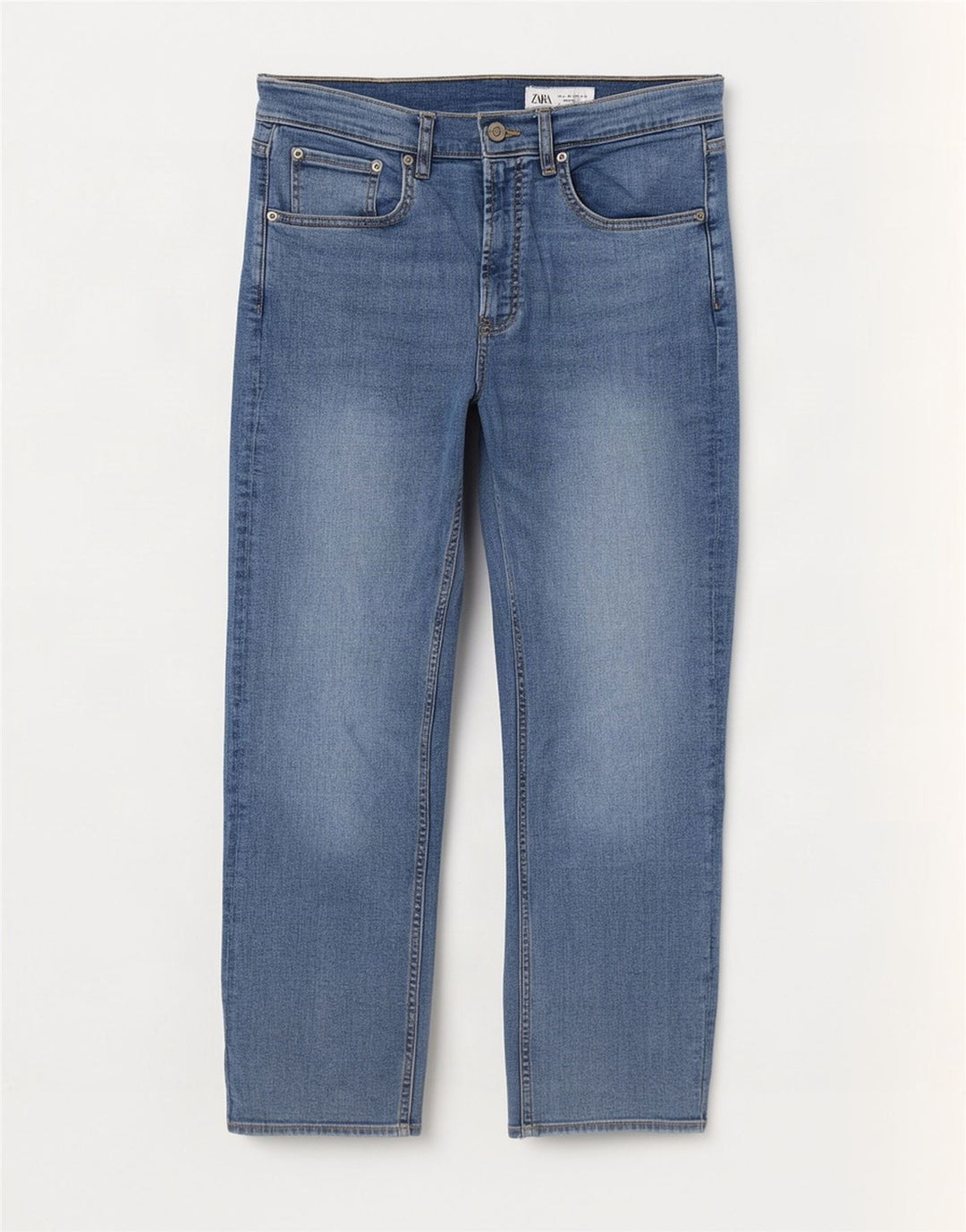 Zara Damen Straight Jeans EU 40 Medium W30 L27 Blau