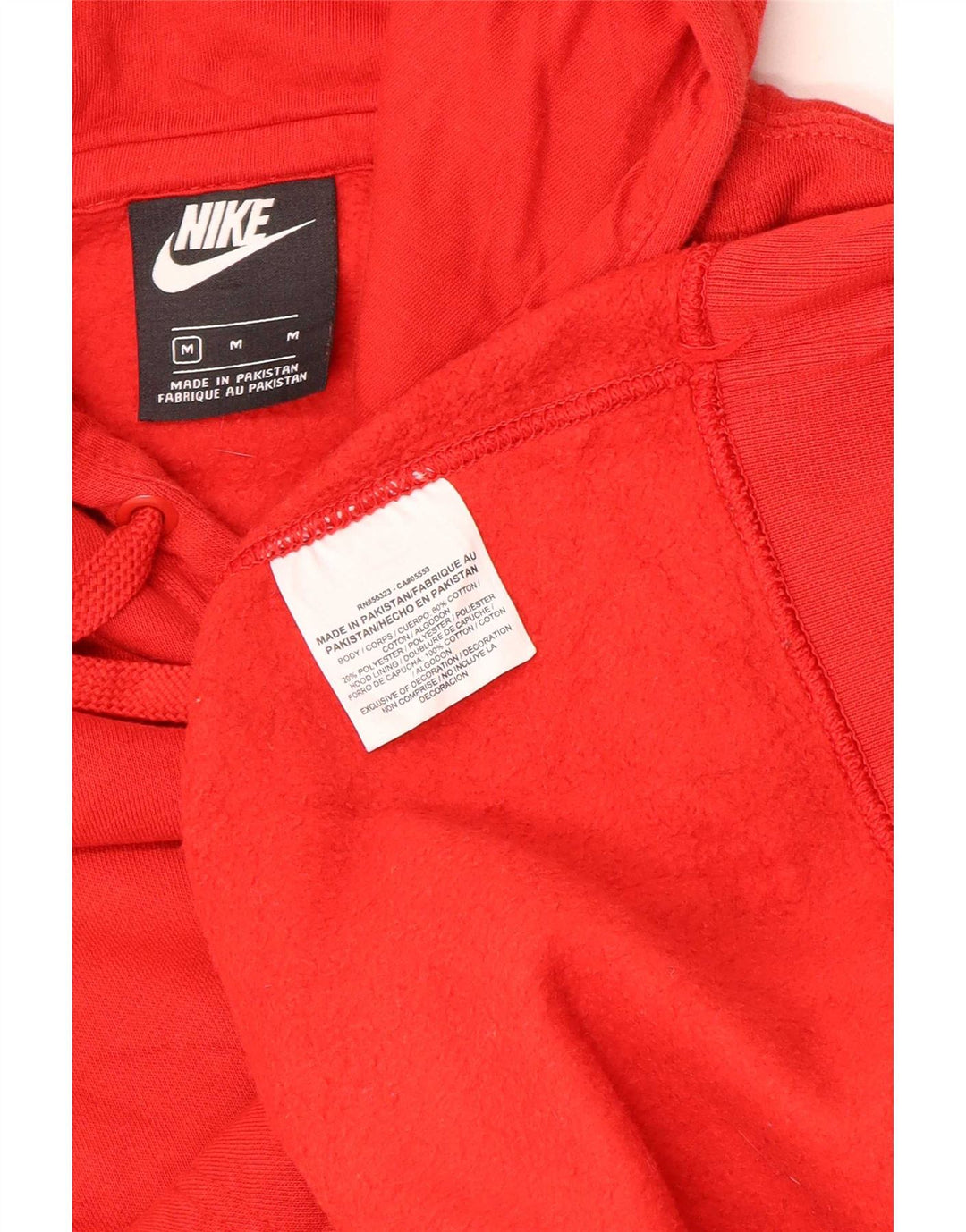Nike Mens Hoodie Jumper Médio Poliéster Vermelho