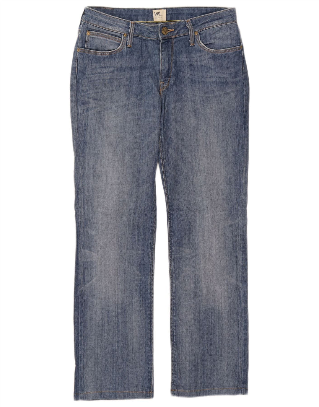 Lee Womens Marlin Straight Jeans W29 L27 Blue Cotton