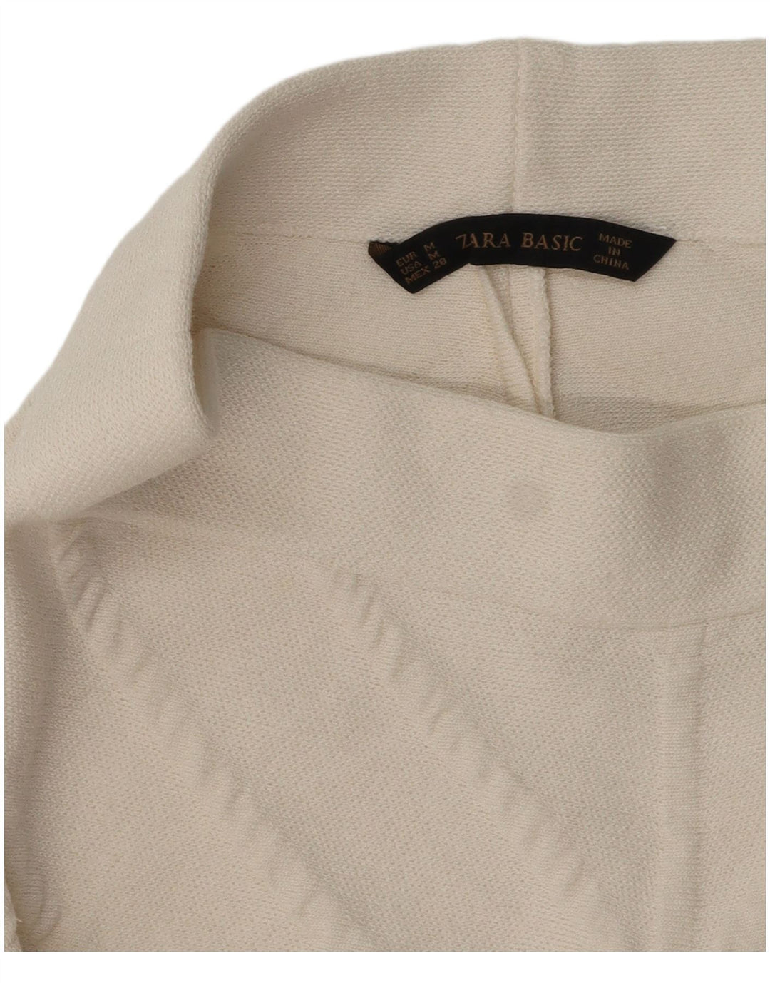 Zara Womens Knit A-Line Skirt Medium W28 Off White