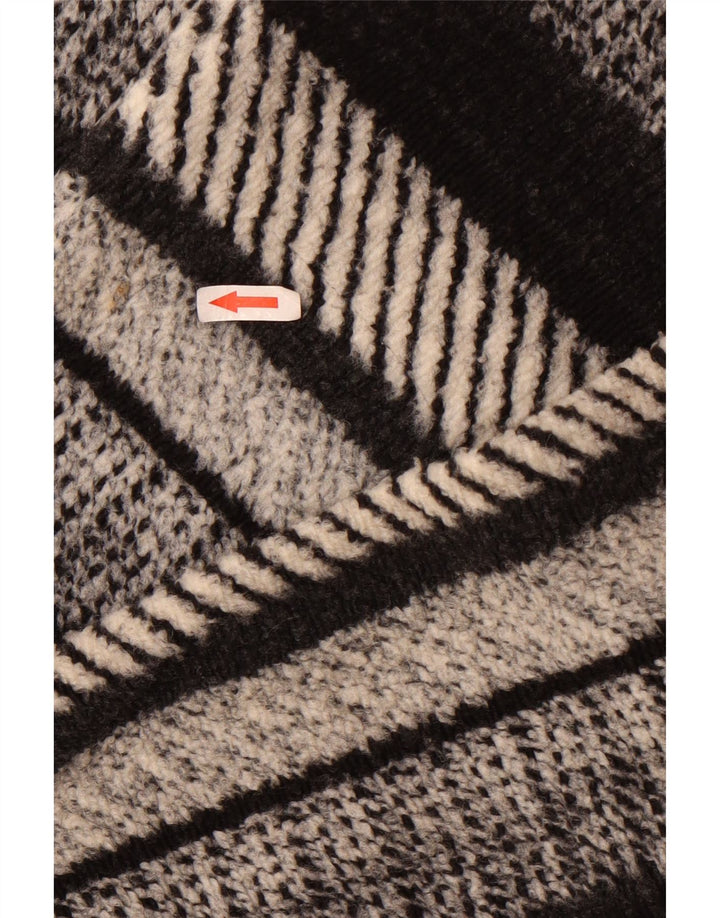 Maglione da uomo con collo con zip Zio Sam, XL, in poliestere a righe nere