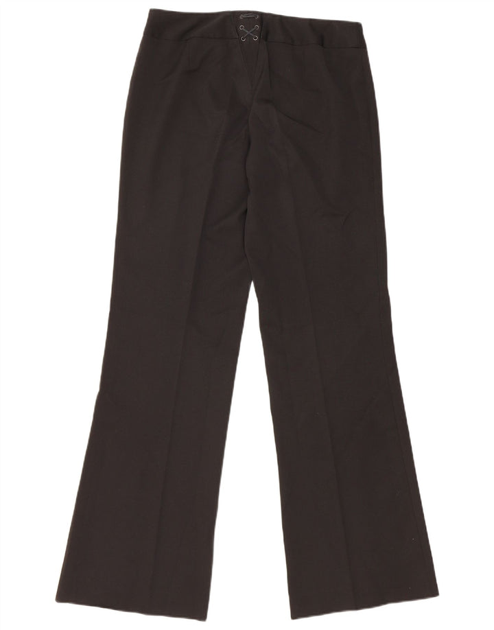 Oasis Womens Bootcut Suit Trousers UK 10 Small W28 L31 Black Polyester