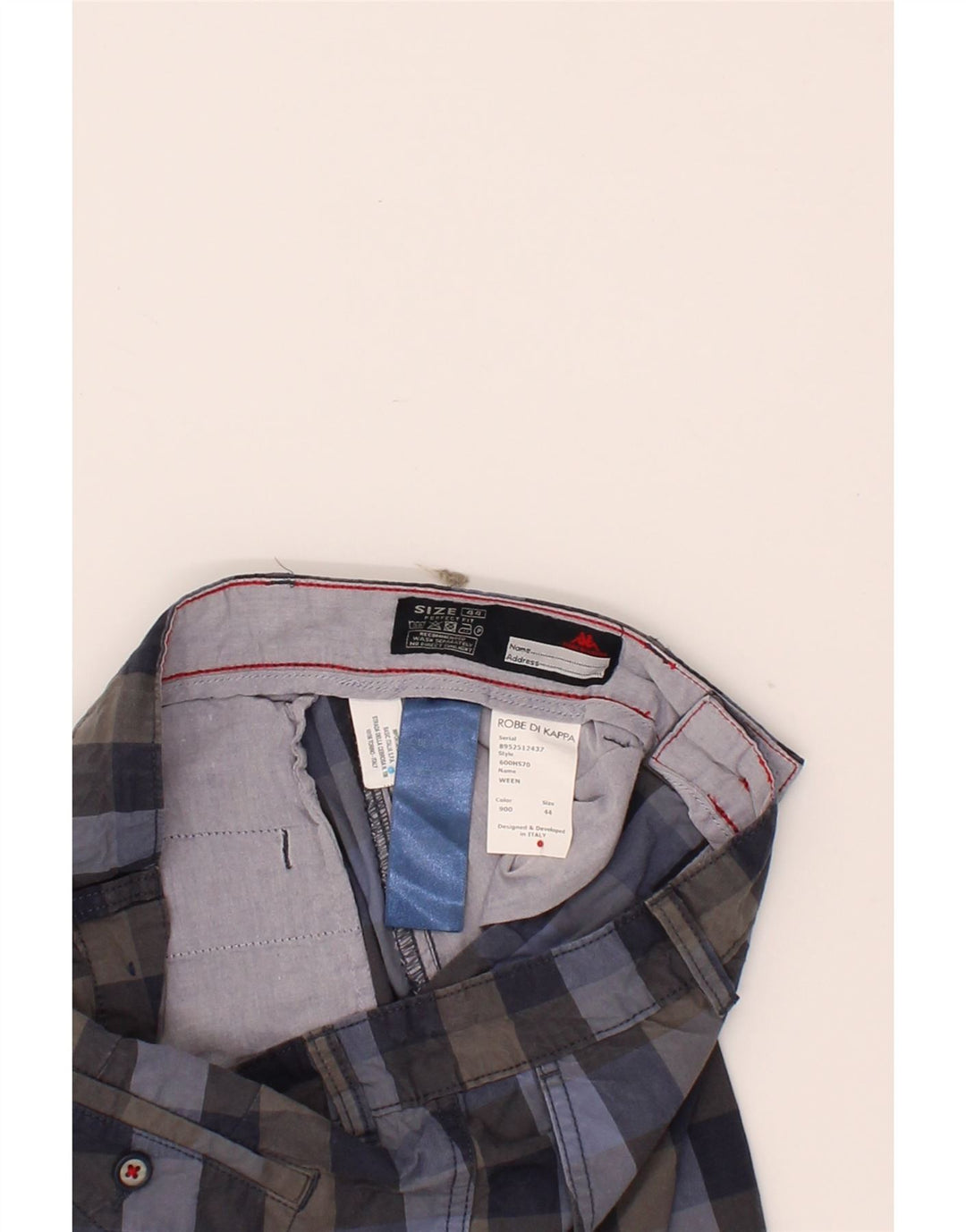 KAPPA Womens Chino Shorts IT 44 Medium W30  Grey Check Cotton Vintage Kappa and Second-Hand Kappa from Messina Hembry 