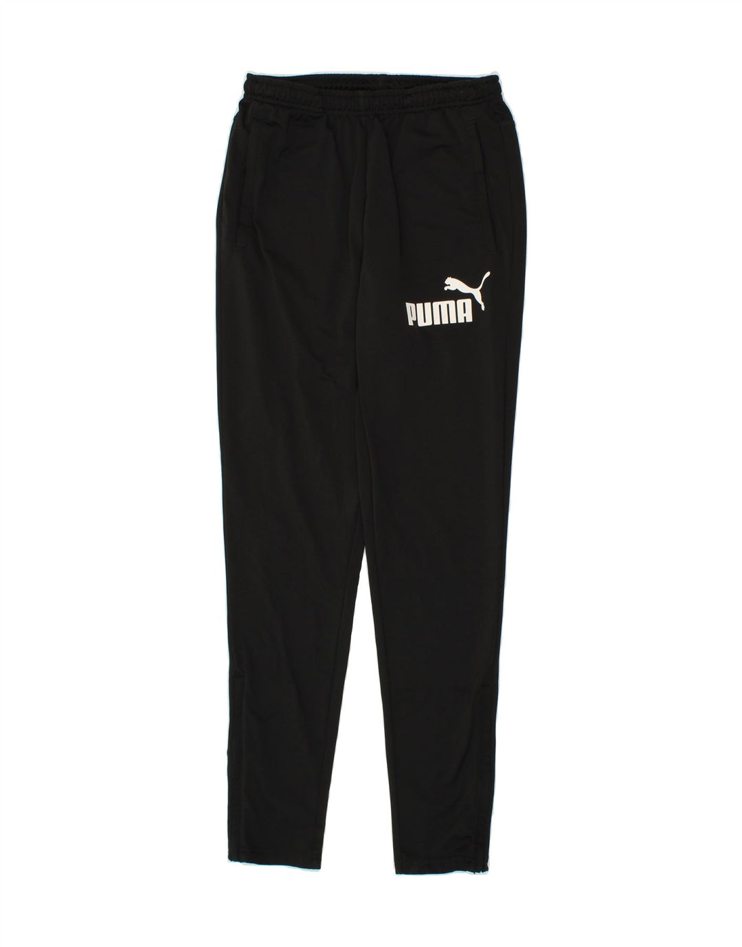 PUMA Mens Graphic Tracksuit Trousers Small Black Polyester Vintage Puma and Second-Hand Puma from Messina Hembry 