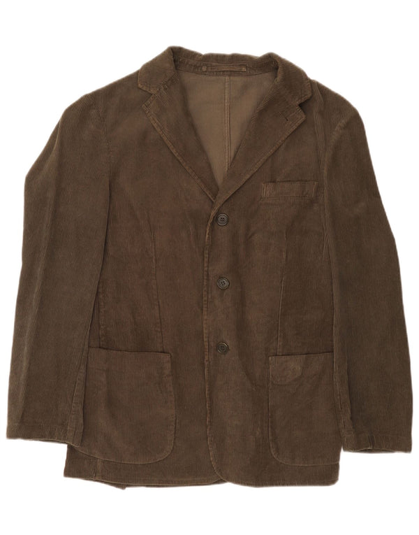 Alberto Aspesi Mens 3 Button Corduroy Blazer Jacket UK 38 Medium Brown