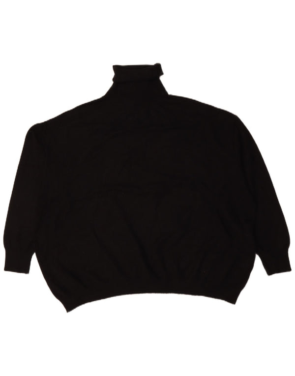 Maglione maglione oversize con collo alto da donna Zara UK 14 viscosa nera media