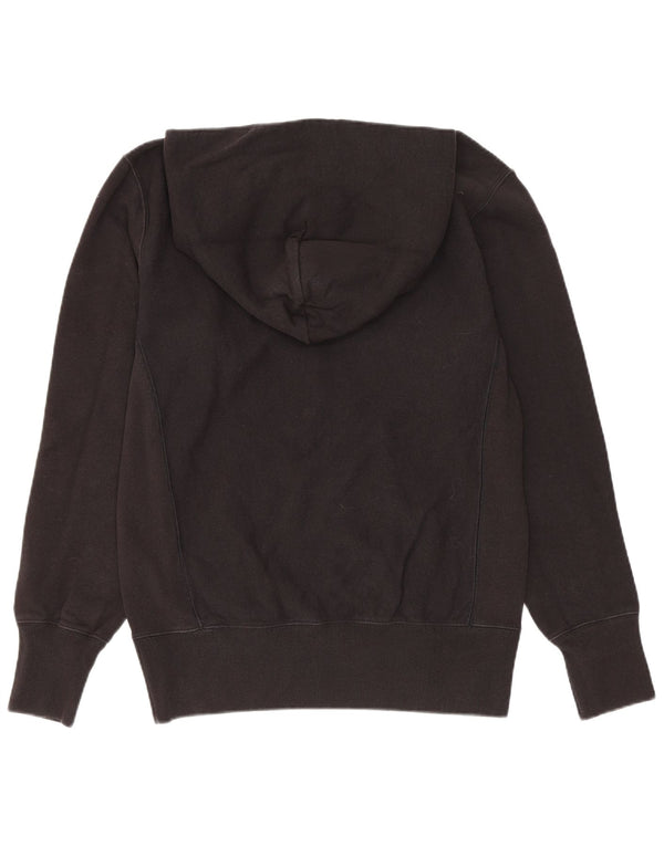 Maglione con cappuccio grafico da uomo Champion piccolo in cotone nero