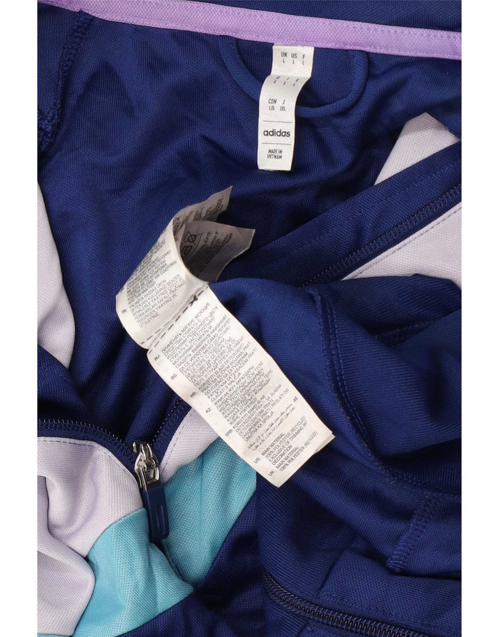 Adidas Hommes Aeroready Survêtement Top Veste Grand Bleu Colorblock Polyester