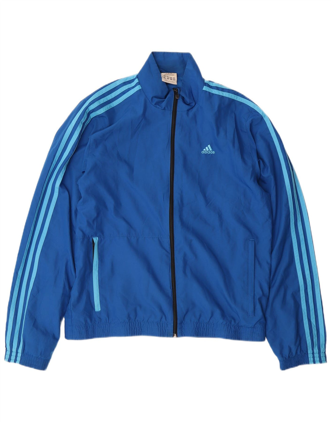 Adidas Mens Tracksuit Top Jacket Small Blue Polyester